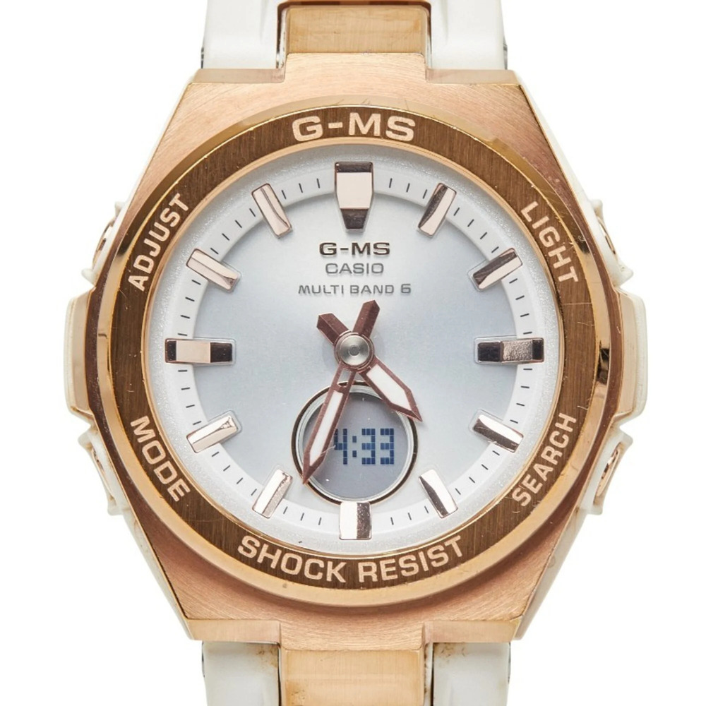 Casio Baby-G G-MS MSG-W200G Quartz Watch, Silver Dial, Silicone Metal, Women'...